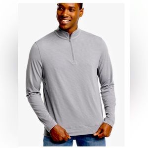 NWT Southern Tide Heather Cruiser Micro Stripe Perf. 1/4 Zip